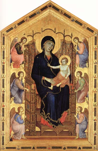 Madonna and Child Enthroned with Six Angels